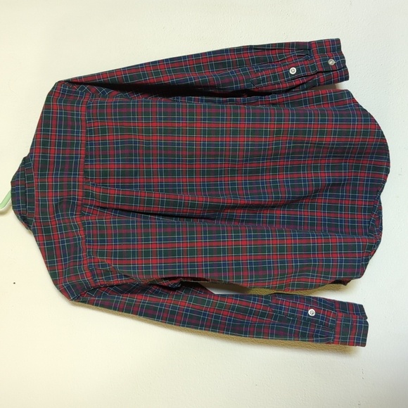 3 for $10 Bundle Sale! Chaps Red & Green Plaid Button-Down Shirt Cotton Size 7 - Picture 3 of 3